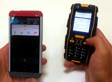 app walkie talkie con un Smartphone