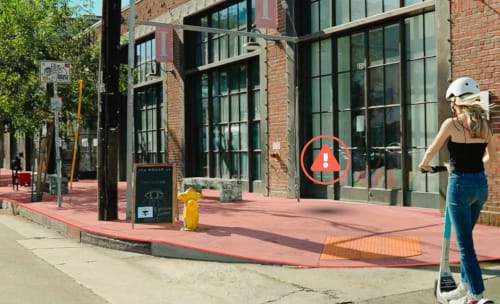 Smart Sidewalk Protection Sistema de protección de acera para vehículos de movilidad personal