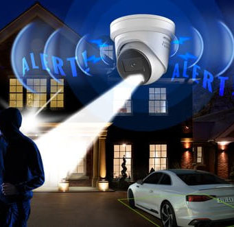 AcuSense Cámaras de vigilancia con avisos mediante luz estroboscópica y audio
