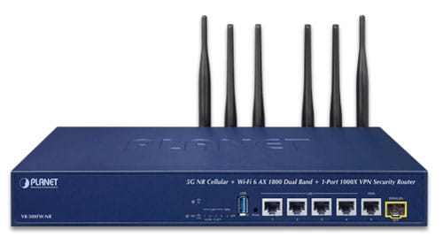 VR-300FW-NR Router de seguridad VPN 5G NR y Wi-Fi 6