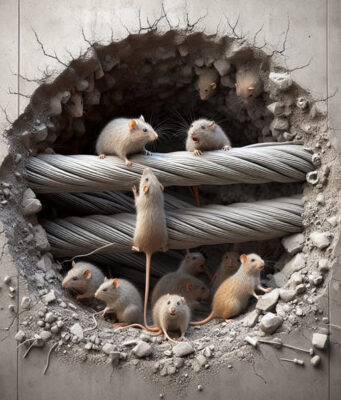 Protegiendo cables con muros de contención de hormigón