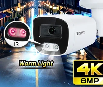 Cámara IP IR tipo bala de 8 Mpx ICA-3880